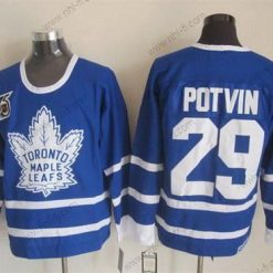 Toronto Maple Leafs #29 Felix Potvin Sininen 75Th Retro CCM Paita – Miesten