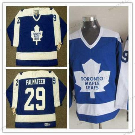 Toronto Maple Leafs #29 Mike Palmateer Sininen 1978 CCM Vintage NHL Jääkiekko Paita – Miesten