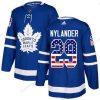 Toronto Maple Leafs #29 William Nylander Sininen Kotiottelu Aito USA Flag Ommeltu NHL Paita – Nuoret