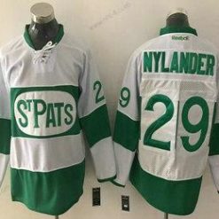 Toronto Maple Leafs #29 William Nylander Valkoinen 2017 St. Patrick’S Day Vihreä Ommeltu NHL Reebok Jääkiekko Paita – Miesten