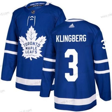 Toronto Maple Leafs #3 John Klingberg Sininen Ommeltu Paita – Miesten