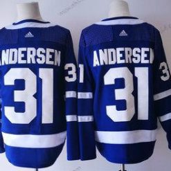 Toronto Maple Leafs #31 Frederik Andersen Royal Sininen Kotiottelu 2017-2018 Jääkiekko Ommeltu NHL Paita – Miesten