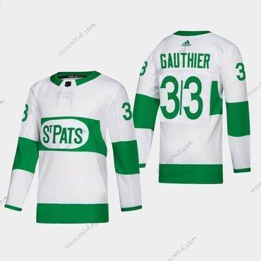 Toronto Maple Leafs #33 Frederik Gauthier St. Pats Road Aito Pelaaja Valkoinen Paita – Miesten