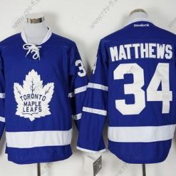 Toronto Maple Leafs #34 Auston Matthews Royal Sininen 2016-17 Kotiottelu 100th Vuosipäivä Jääkiekko Paita – Miesten