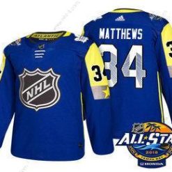 Toronto Maple Leafs #34 Auston Matthews Sininen 2018 NHL All-Star Ommeltu Jääkiekko Paita – Miesten