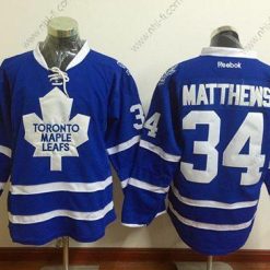 Toronto Maple Leafs #34 Auston Matthews Sininen Vaihtopaita Ommeltu NHL Paita – Miesten