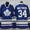 Toronto Maple Leafs #34 Auston Matthews Sininen Vieras Ommeltu NHL Reebok Jääkiekko Paita – Nuoret