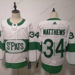 Toronto Maple Leafs #34 Auston Matthews St. Pats Road Aito Pelaaja Valkoinen Paita – Miesten