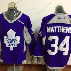 Toronto Maple Leafs #34 Auston Matthews Violetti Harjoitus Ommeltu NHL Reebok Jääkiekko Paita – Miesten