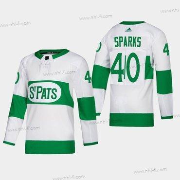 Toronto Maple Leafs #40 Garret Sparks Toronto St. Pats Road Aito Pelaaja Valkoinen Paita – Miesten