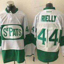 Toronto Maple Leafs 44 Morgan Rielly Valkoinen 2017 St. Patrick’S Day Vihreä Ommeltu NHL Reebok Jääkiekko Paita – Miesten