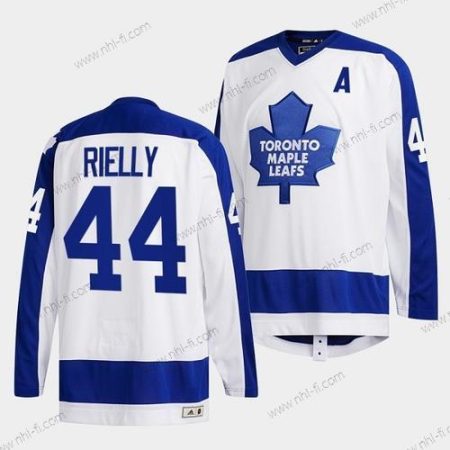 Toronto Maple Leafs #44 Morgan Rielly Valkoinen Klassinens Primary Logo Ommeltu Paita – Miesten