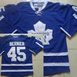 Toronto Maple Leafs #45 Jonathan Bernier Sininen Paita – Miesten