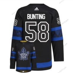 Toronto Maple Leafs #58 Michael Bunting Musta X Drew House Inside Out Ommeltu Paita – Miesten