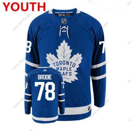 Toronto Maple Leafs #78 Tj Brodie Royal Sininen Ommeltu NHL Paita – Nuoret