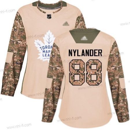 Toronto Maple Leafs #88 William Nylander Maastokuvio Aito 2017 Veterans Day Ommeltu Jääkiekko Paita – Naisten