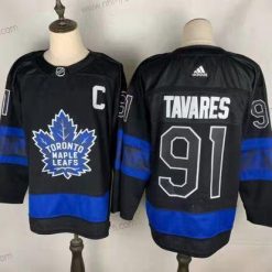 Toronto Maple Leafs #91 John Tavares Musta X Drew House Inside Out Ommeltu Paita – Miesten