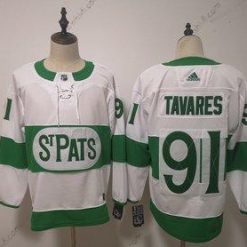 Toronto Maple Leafs #91 John Tavares Toronto St. Pats Road Aito Pelaaja Valkoinen Paita – Miesten