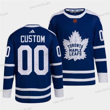 Toronto Maple Leafs Räätälöidyt Musta Sininen 2022 Käänteinen Retro Ommeltu Paita – Miesten