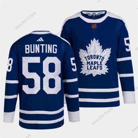 Toronto Maple Leafs Musta #58 Michael Bunting Sininen 2022 Käänteinen Retro Ommeltu Paita – Miesten