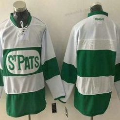 Toronto Maple Leafs Tyhjä Valkoinen 2017 St. Patrick’S Day Vihreä Ommeltu NHL Reebok Jääkiekko Paita – Miesten