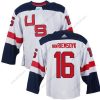 USA maajoukkue #16 James Van Riemsdyk Valkoinen 2016 World Cup Of Jääkiekko Game Paita – Miesten