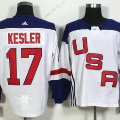 USA maajoukkue #17 Ryan Kesler Valkoinen 2016 World Cup Of Jääkiekko Game Paita – Miesten