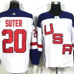 USA maajoukkue #20 Ryan Suter Valkoinen 2016 World Cup Of Jääkiekko Game Paita – Miesten