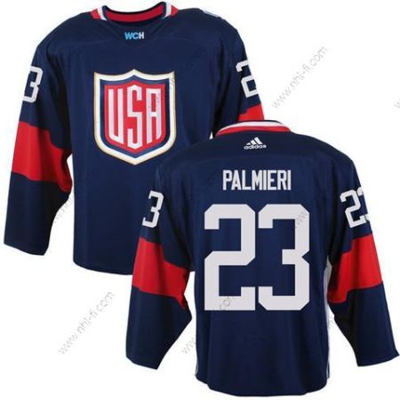 USA maajoukkue #23 Kyle Palmieri Laivastonsininen Sininen 2016 World Cup Of Jääkiekko Game Paita – Miesten