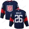 USA maajoukkue #26 Blake Wheeler Laivastonsininen Sininen 2016 World Cup Of Jääkiekko Game Paita – Miesten