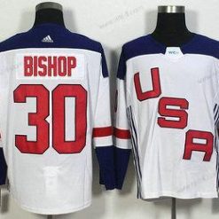 USA maajoukkue #30 Ben Bishop Valkoinen 2016 World Cup Of Jääkiekko Game Paita – Miesten