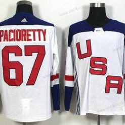 USA maajoukkue #67 Max Pacioretty Valkoinen 2016 World Cup Of Jääkiekko Game Paita – Miesten