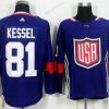 USA maajoukkue #81 Phil Kessel Laivastonsininen Sininen 2016 World Cup Of Jääkiekko Game Paita – Miesten