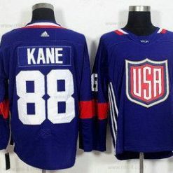 USA maajoukkue #88 Patrick Kane Laivastonsininen Sininen 2016 World Cup Of Jääkiekko Game Paita – Miesten