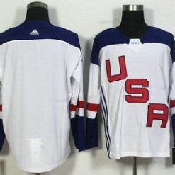 USA maajoukkue Tyhjä Valkoinen 2016 World Cup Of Jääkiekko Game Paita – Miesten