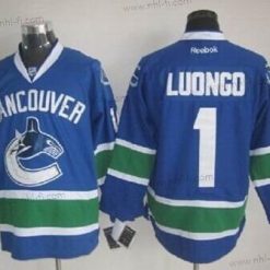 Vancouver Canucks #1 Roberto Luongo Sininen Paita – Miesten