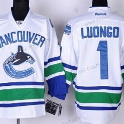 Vancouver Canucks #1 Roberto Luongo Valkoinen Paita – Miesten