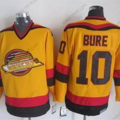 Vancouver Canucks #10 Pavel Bure 1985-86 Keltainen CCM Vintage Paita – Miesten