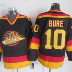 Vancouver Canucks #10 Pavel Bure 1985-86 Musta CCM Vintage Paita – Miesten