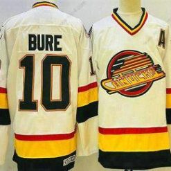 Vancouver Canucks #10 Pavel Bure Valkoinen Retro CCM Paita – Miesten