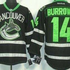 Vancouver Canucks #14 Alexandre Burrows Musta Ice Paita – Miesten