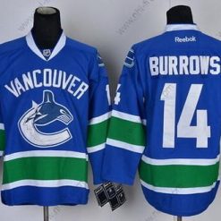 Vancouver Canucks #14 Alexandre Burrows Sininen Paita – Miesten