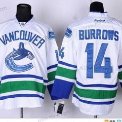 Vancouver Canucks #14 Alexandre Burrows Valkoinen Paita – Miesten