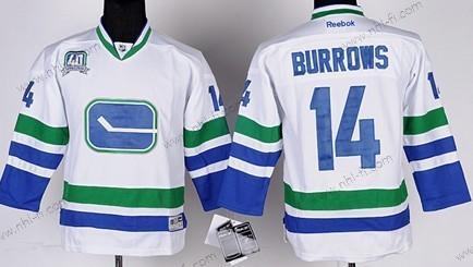 Vancouver Canucks #14 Alexandre Burrows Valkoinen Vieras Paita – Lasten