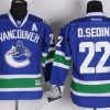 Vancouver Canucks #22 Daniel Sedin Sininen Paita – Lasten