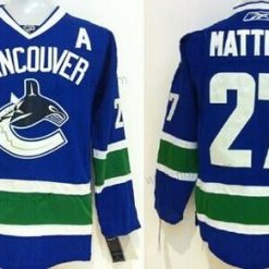 Vancouver Canucks #27 Shawn Matthias Sininen Paita – Miesten