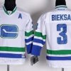 Vancouver Canucks #3 Kevin Bieksa Valkoinen Vieras Paita – Lasten