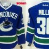 Vancouver Canucks #30 Ryan Miller Sininen Paita – Naisten