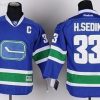 Vancouver Canucks #33 Henrik Sedin Sininen Vieras Paita – Lasten