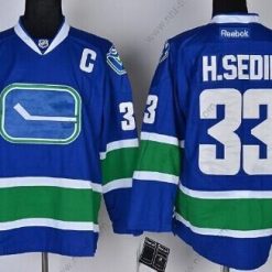 Vancouver Canucks #33 Henrik Sedin Sininen Vieras Paita – Miesten